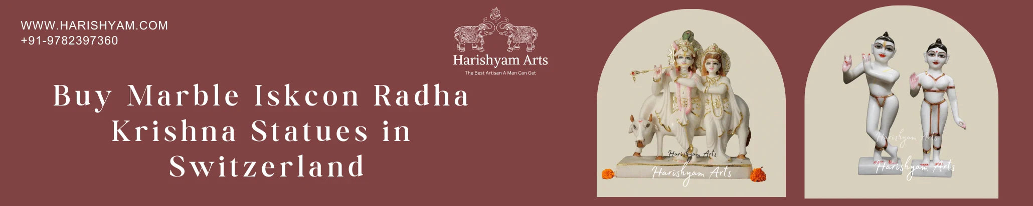 Buy Marble Iskcon Radha Krishna Statues in Switzerland