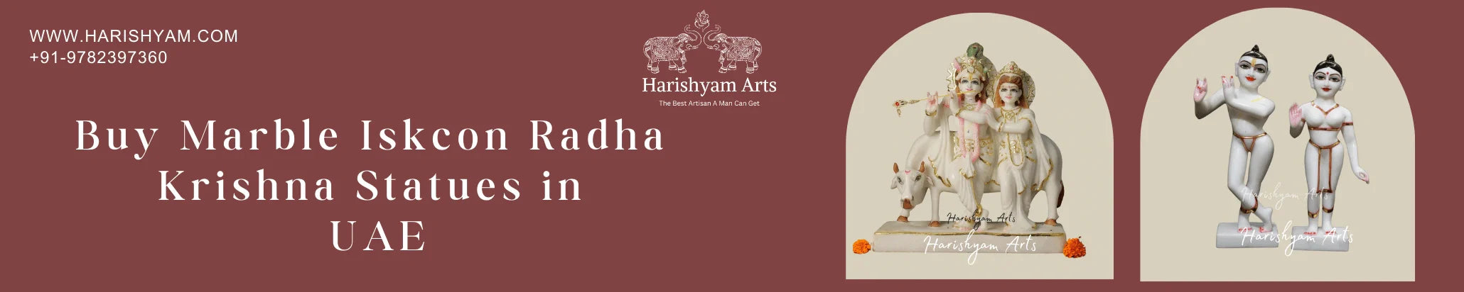 Buy Marble Iskcon Radha Krishna Statues in UAE