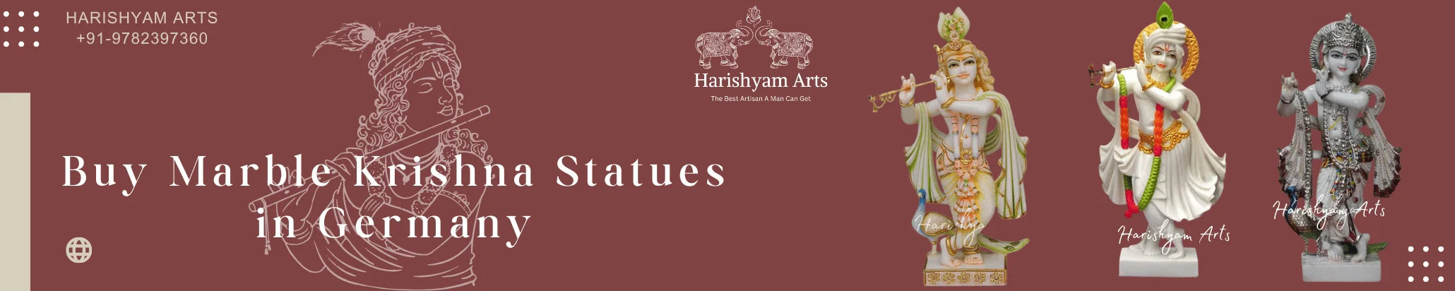 Buy Marble Krishna statues in Germany