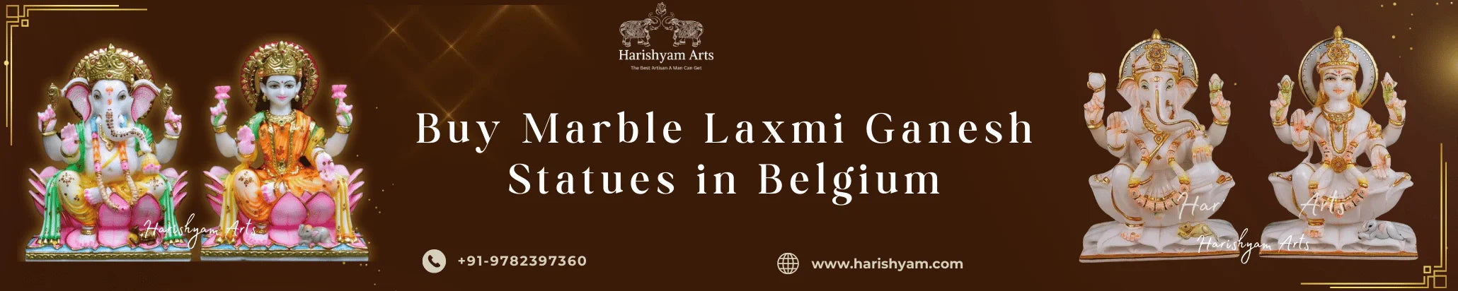 Buy Marble Laxmi Ganesh Statues in Belgium