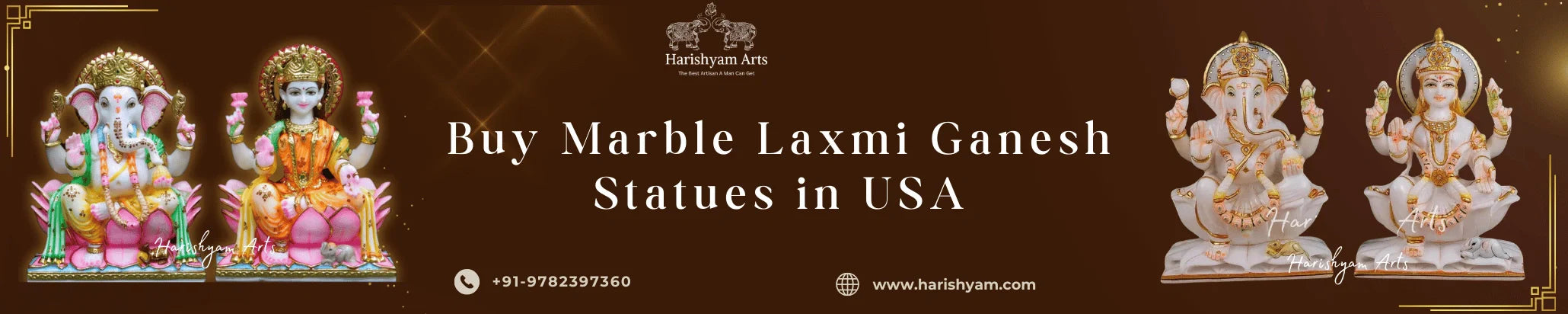 Buy Marble Laxmi Ganesh Statues in USA