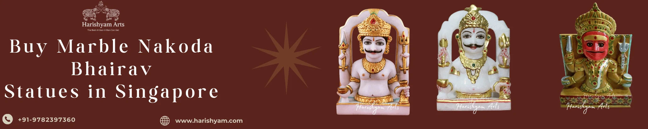 Buy Marble Nakoda Bhairav Statues in Singapore