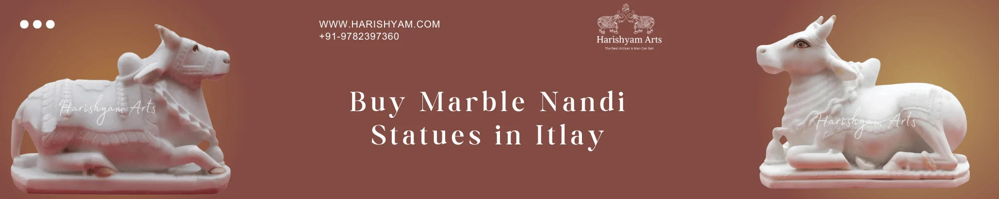 Buy Marble Nandi Statues in Itlay