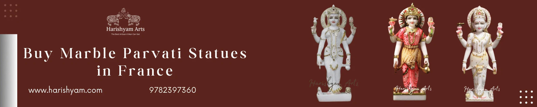 Buy Marble Parvati Statues in France
