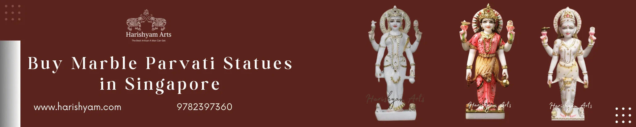 Buy Marble Parvati Statues in Singapore