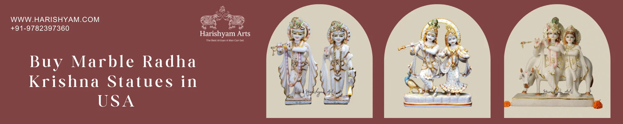 Buy Marble Radha Krishna statues in USA