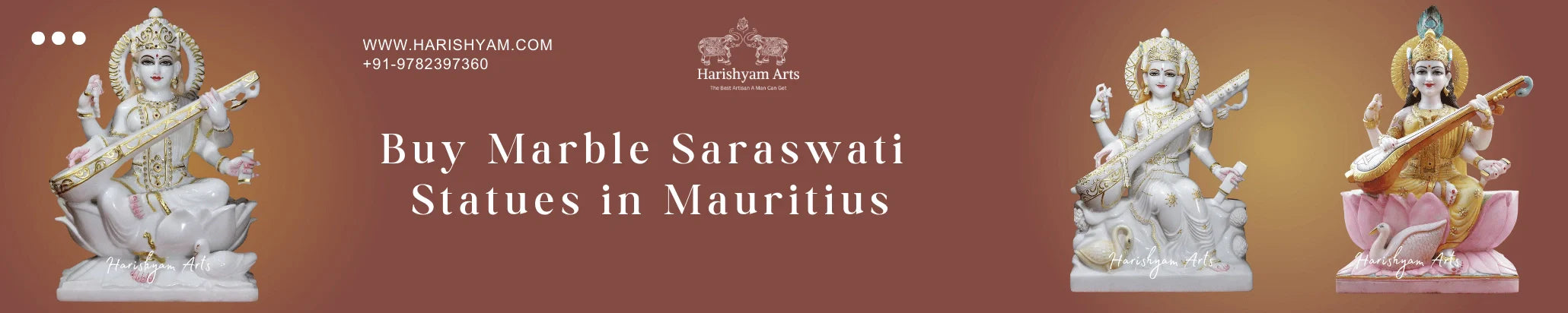 Buy Marble Saraswati Statues in Mauritius