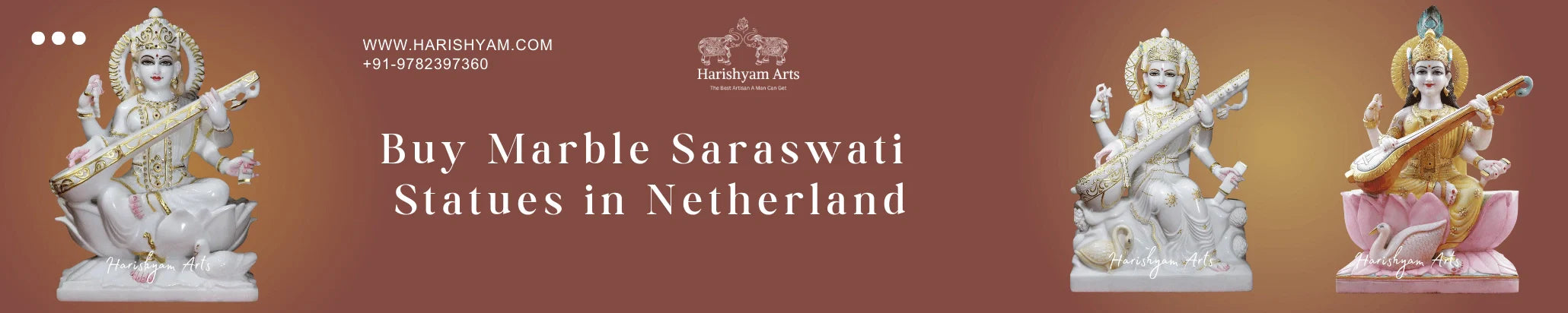 Buy Marble Saraswati Statues in Netherland