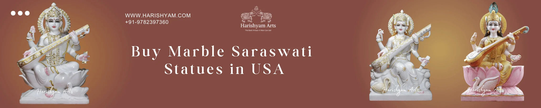 Buy Marble Saraswati Statues in USA