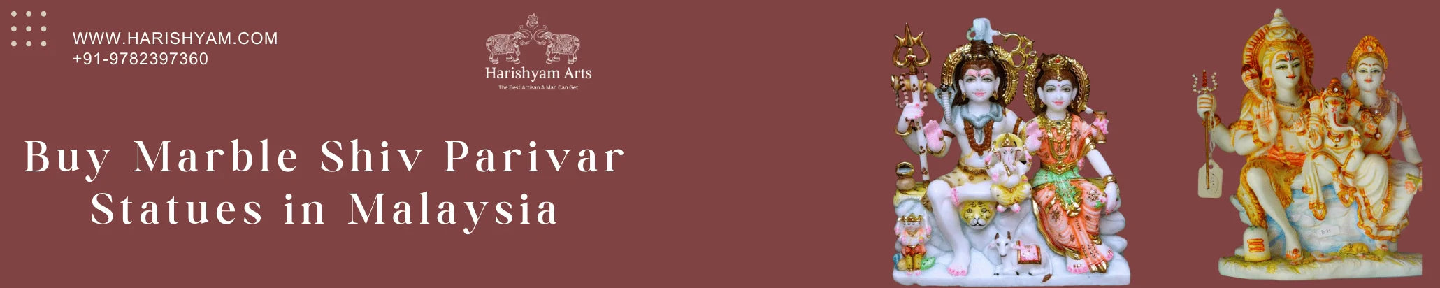 Buy Shiva parivar Marble Statues in Malaysia