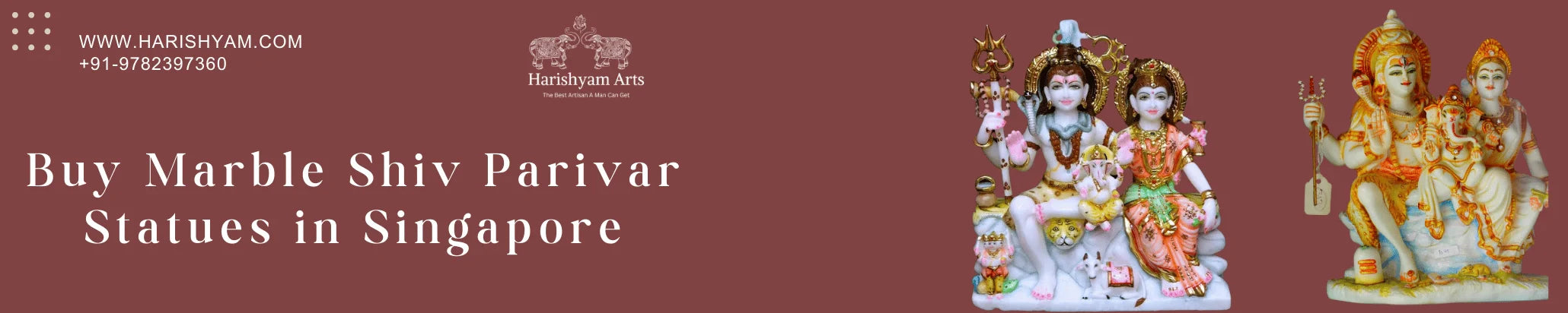 Buy Shiva parivar Marble Statues in Singapore