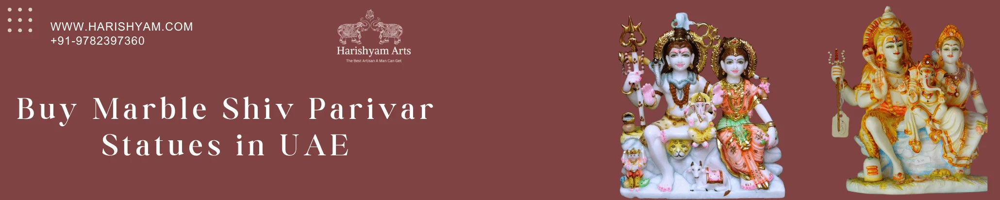 Buy Shiva parivar Marble Statues in UAE