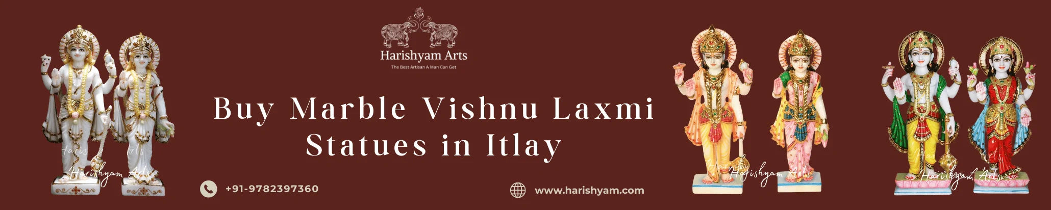 Buy Marble Vishnu Laxmi Statues in Itlay