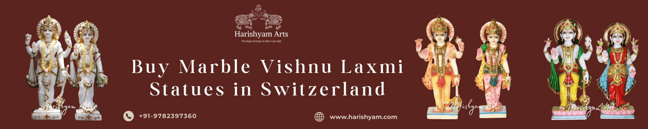 Buy Marble Vishnu Laxmi Statues in Switzerland