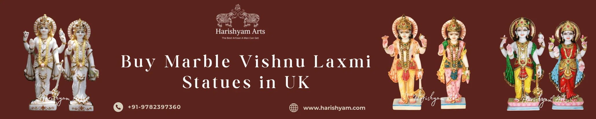 Buy Marble Vishnu Laxmi Statues in UK