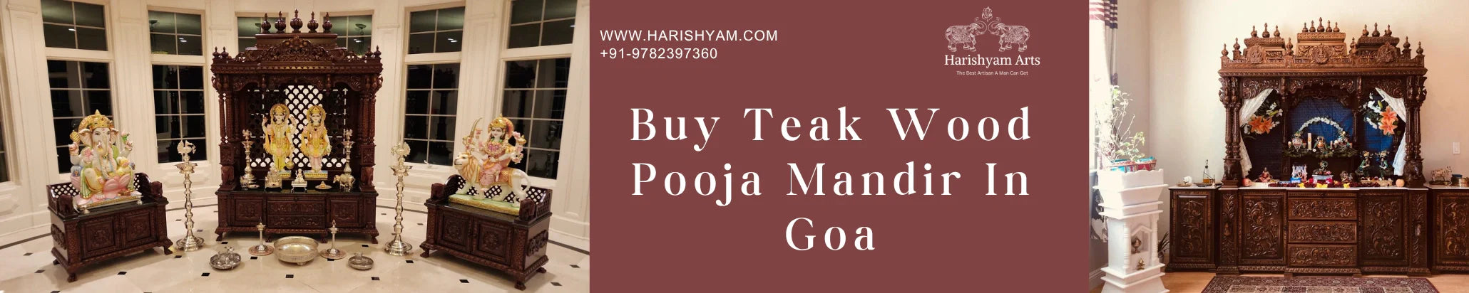 Buy Teak Wood Pooja Mandir In Goa