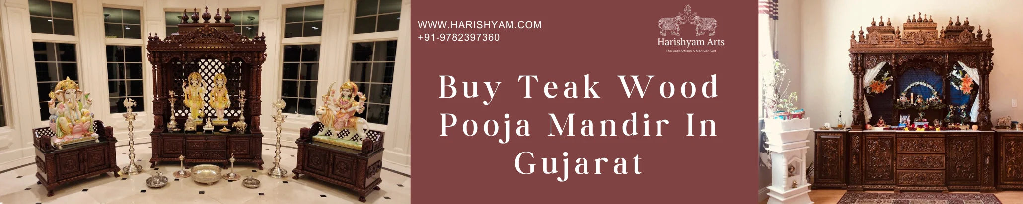Buy Teak Wood Pooja Mandir In Gujarat