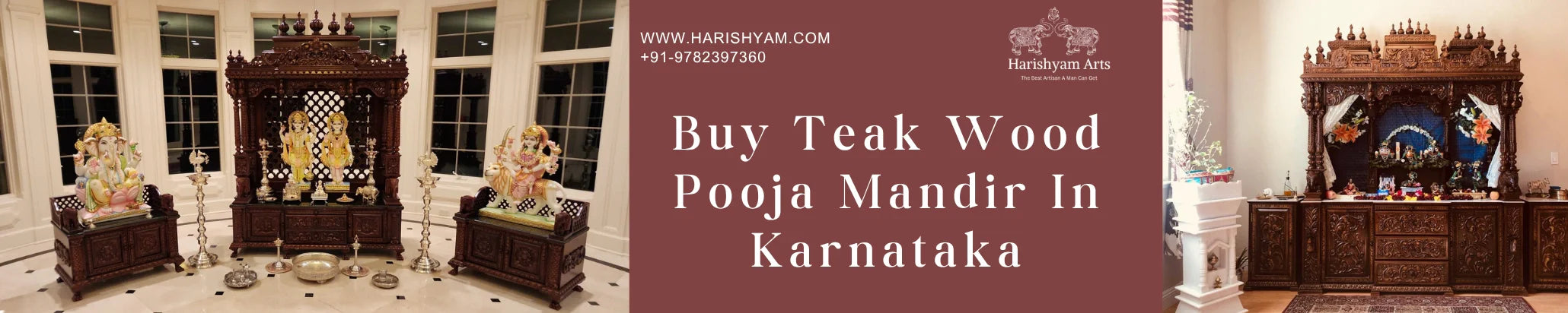 Buy Teak Wood Pooja Mandir In Karnataka