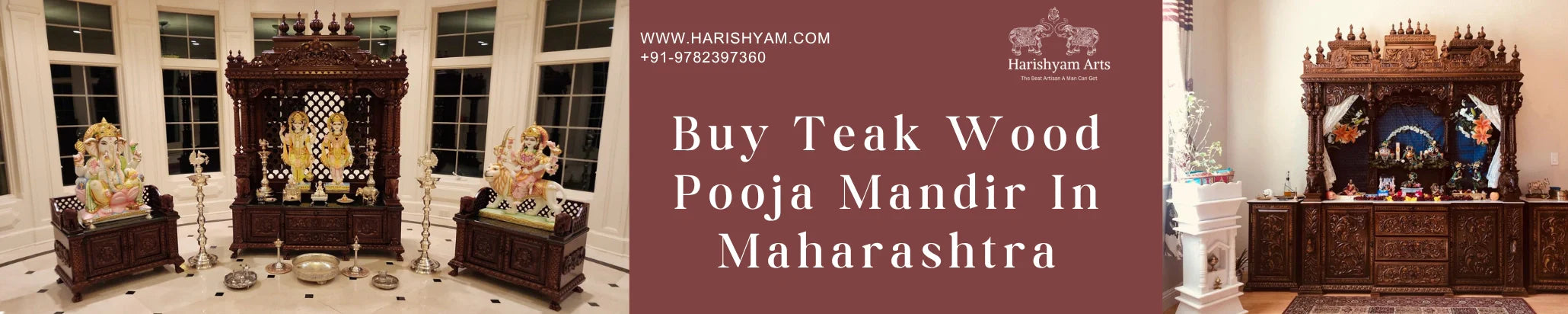 Buy Teak Wood Pooja Mandir In Maharashtra