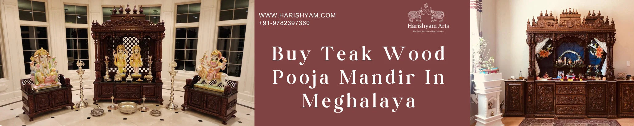 Buy Teak Wood Pooja Mandir In Meghalaya