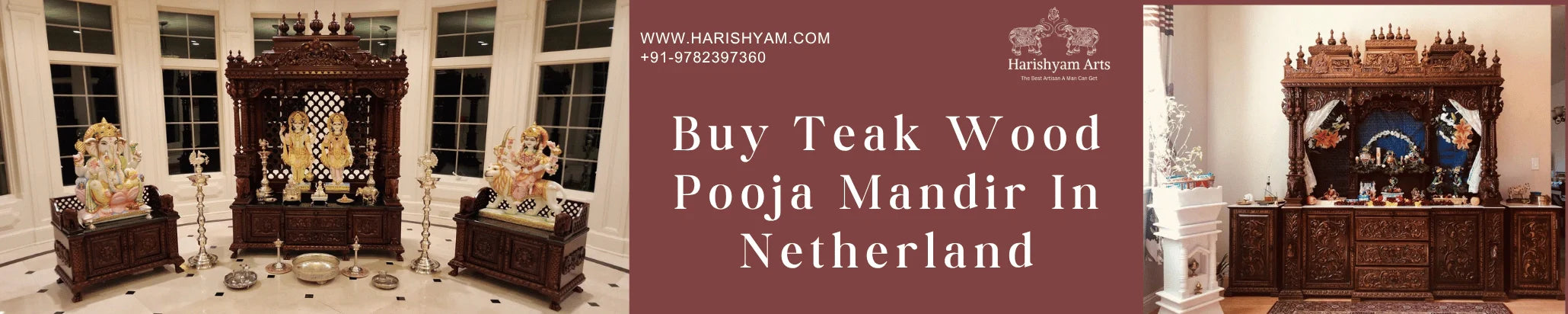 Buy Teak Wood Pooja Mandir In Netherland