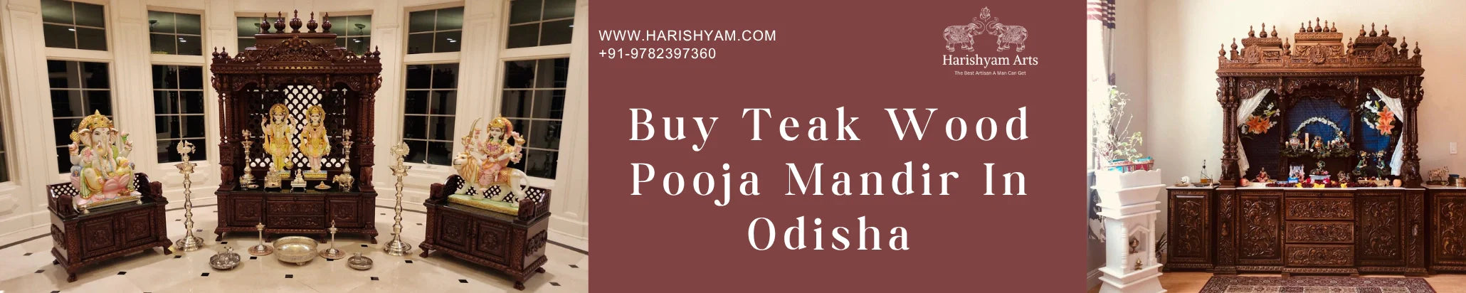 Buy Teak Wood Pooja Mandir In Odisha