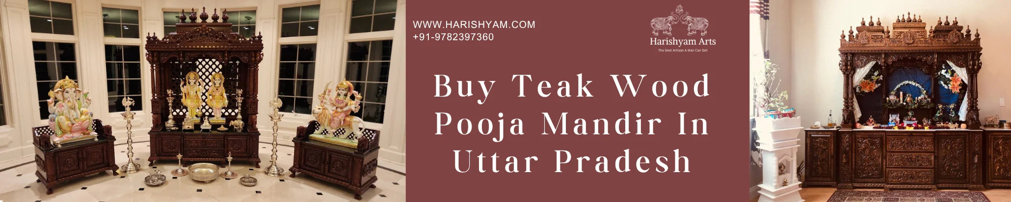 Buy Teak Wood Pooja Mandir In Uttar Pradesh