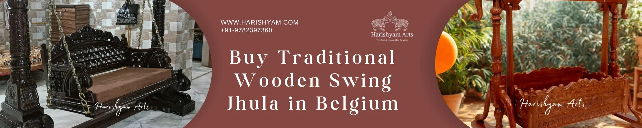 Buy Traditional Wooden Swing Jhula in Belgium