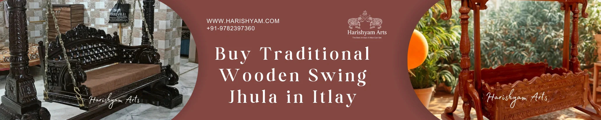 Buy Traditional Wooden Swing Jhula in Itlay