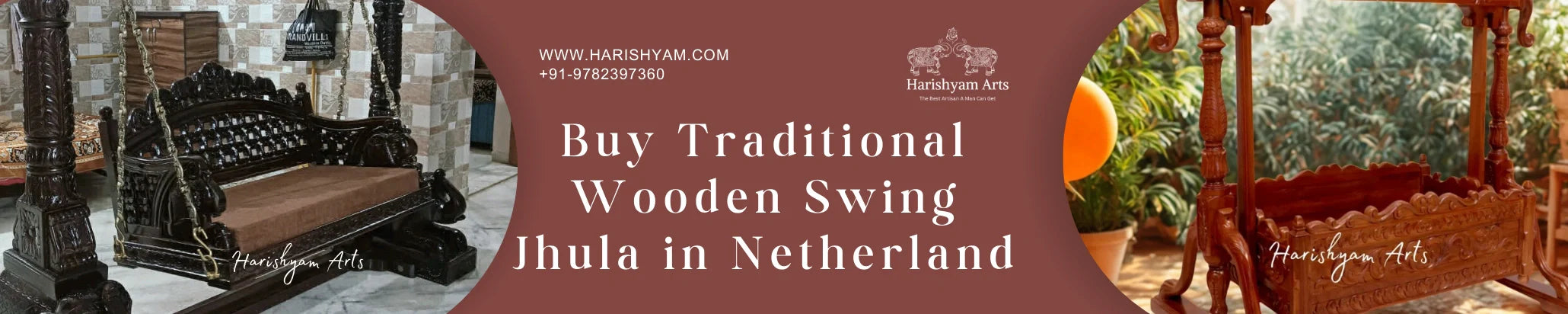 Buy Traditional Wooden Swing Jhula in Netherland
