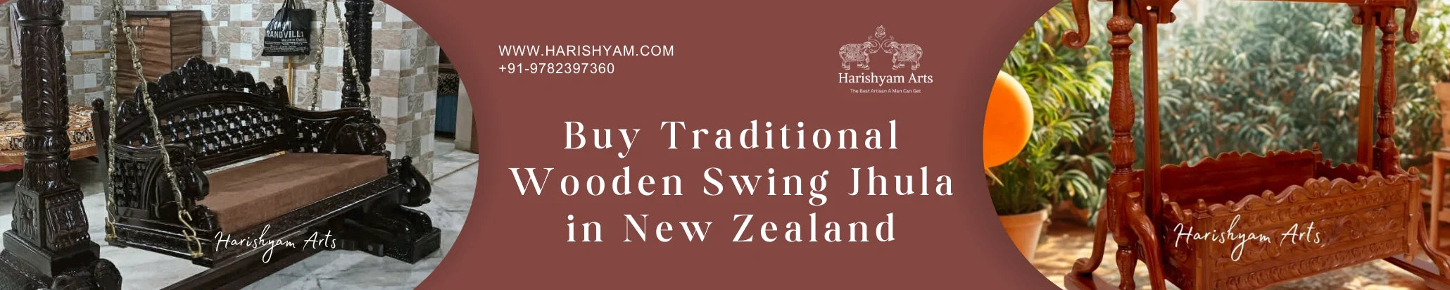 Buy Traditional Wooden Swing Jhula in New Zealand