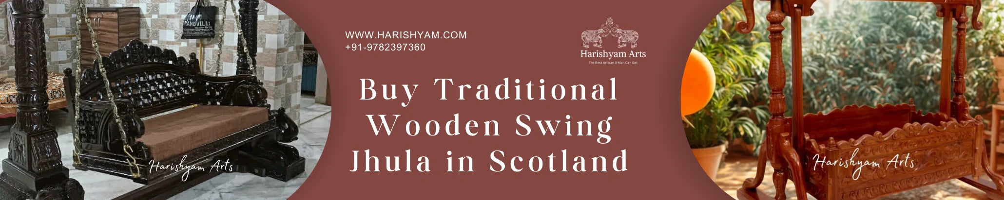 Buy Traditional Wooden Swing Jhula in Scotland