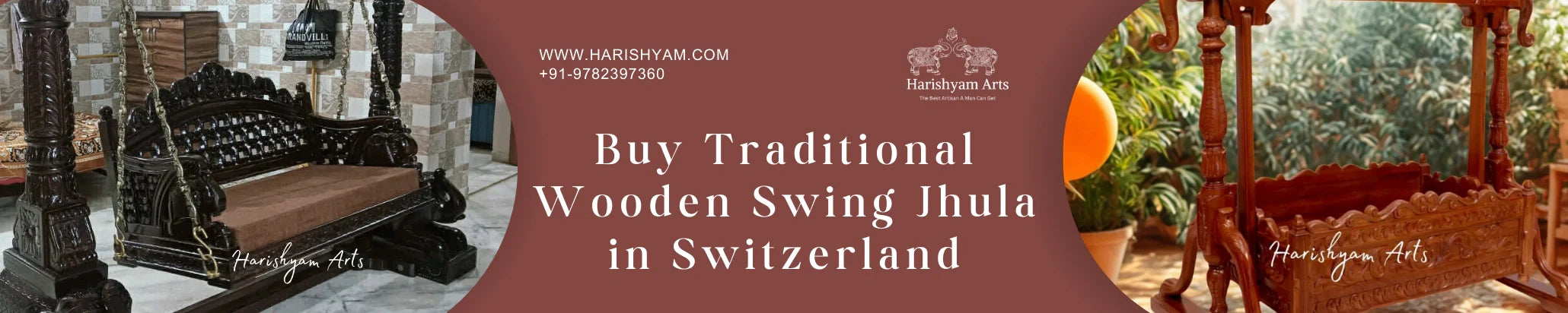 Buy Traditional Wooden Swing Jhula in Switzerland
