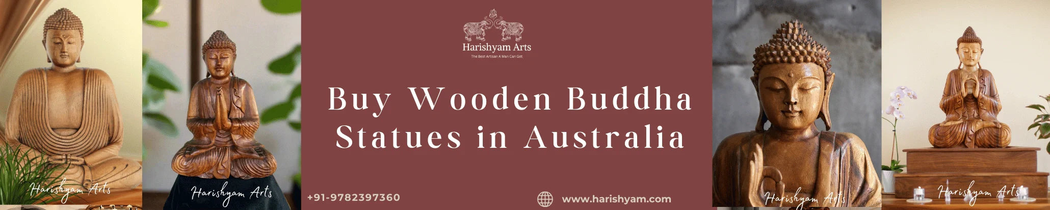 Buy Wooden Buddha Statues in Australia