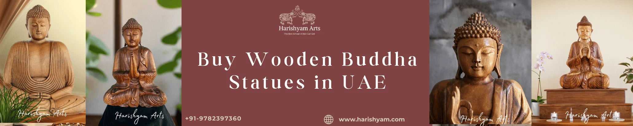 Buy Wooden Buddha Statues in UAE