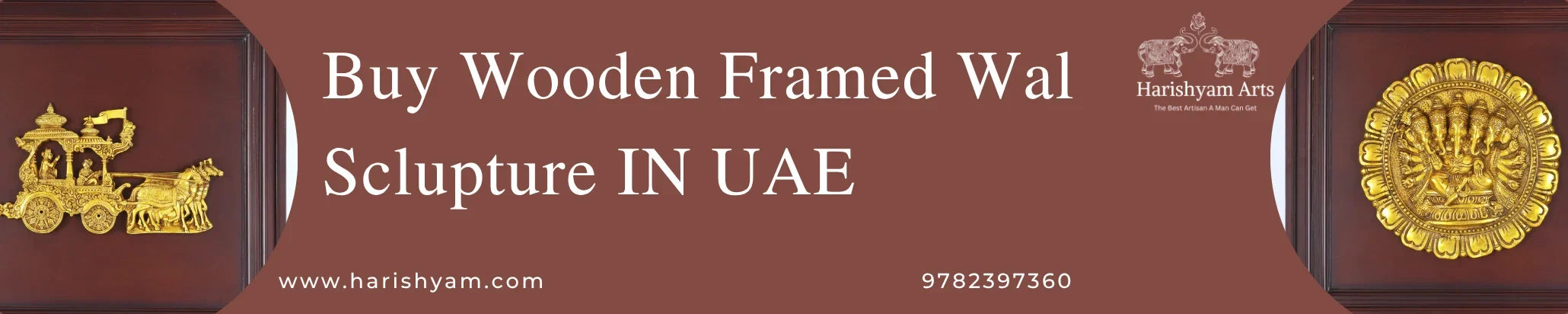 Buy Wooden Framed Wal Sclupture IN UAE