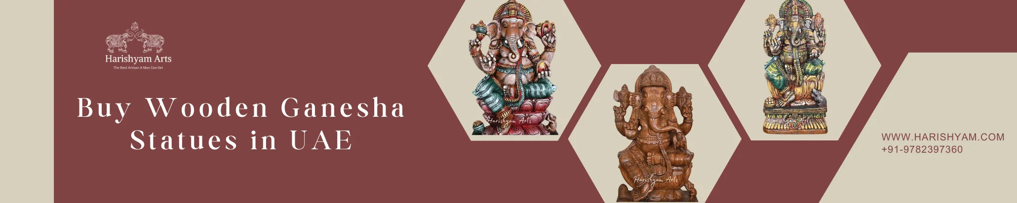 Buy Wooden Ganesha Statues in UAE