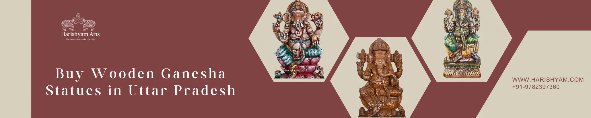 Buy Wooden Ganesha Statues in Uttar Pradesh