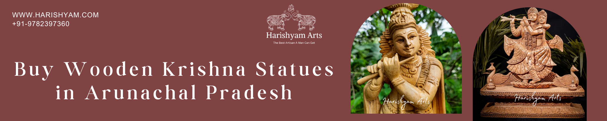 Buy Wooden Krishna Statues in Arunachal Pradesh