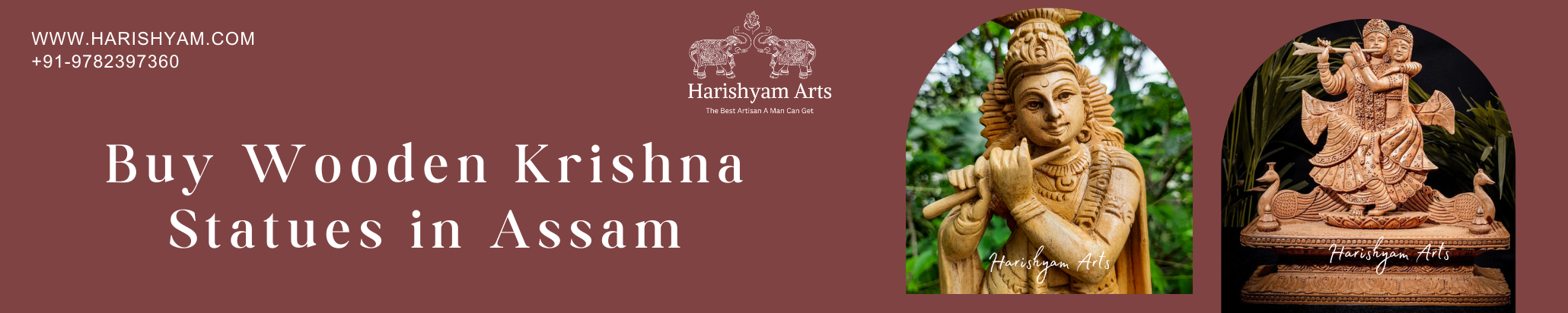 Buy Wooden Krishna Statues in Assam