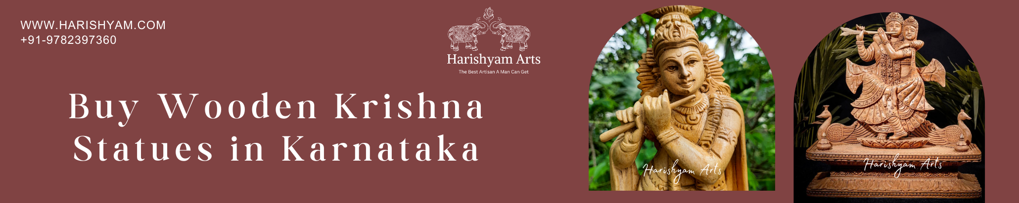 Buy Wooden Krishna Statues in Karnataka