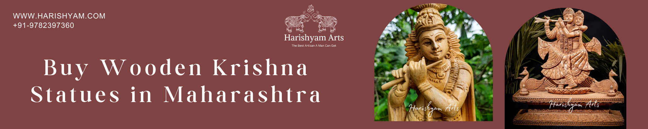 Buy Wooden Krishna Statues in Maharashtra