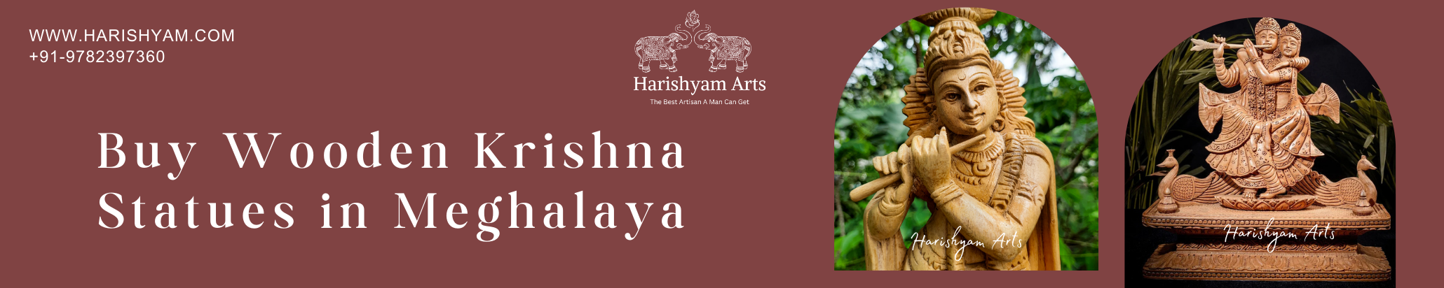 Buy Wooden Krishna Statues in Meghalaya