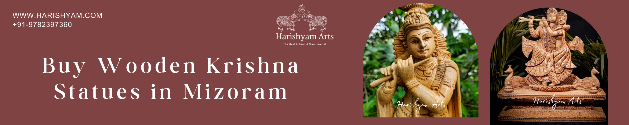 Buy Wooden Krishna Statues in Mizoram