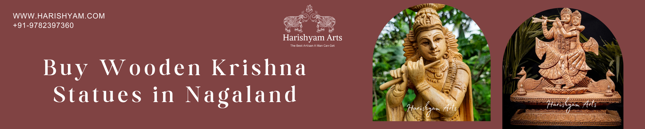 Buy Wooden Krishna Statues in Nagaland