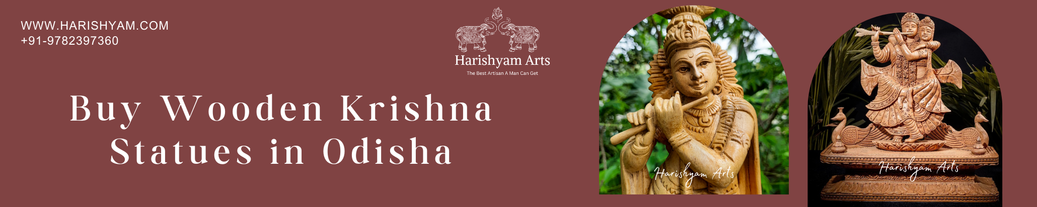 Buy Wooden Krishna Statues in Odisha