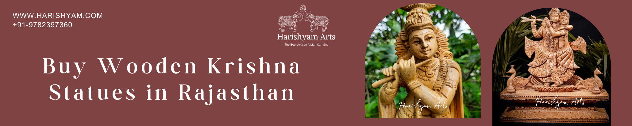 Buy Wooden Krishna Statues in Rajasthan