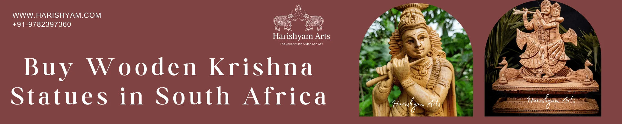 Buy Wooden Krishna Statues in South Africa