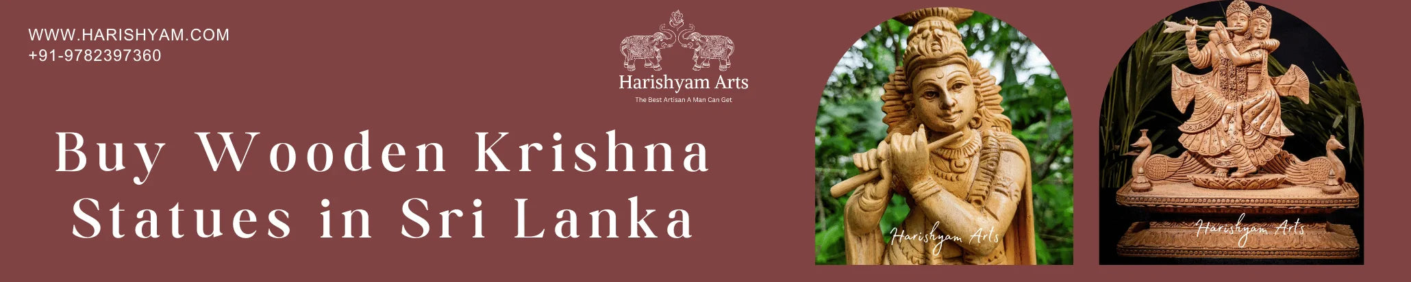 Buy Wooden Krishna Statues in Sri Lanka