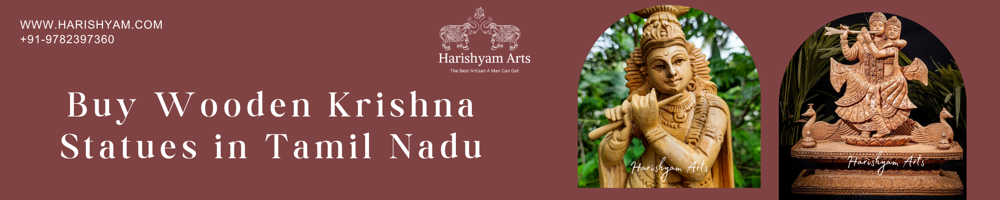 Buy Wooden Krishna Statues in Tamil Nadu